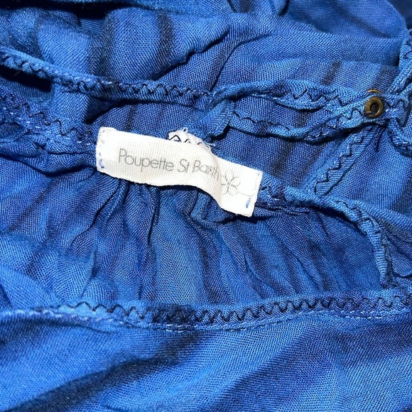 Poupette St Barth Blue Stripe Midi Dress Size S - Picture 6 of 7